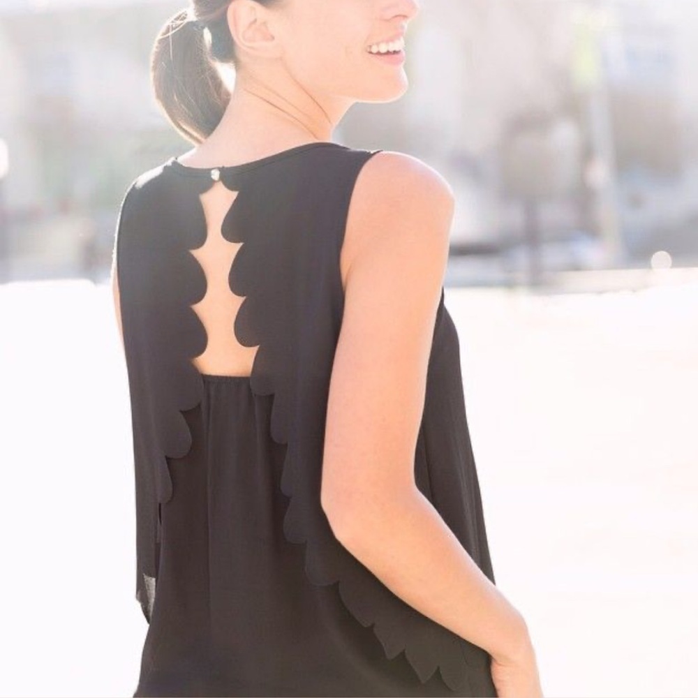 Papermoon black sleeveless top, size XS